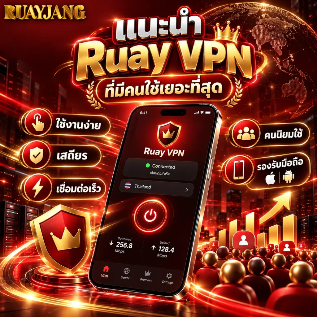 แนะนำ Ruay VPN ที่มีคนใช้ เยอะที่สุด 2026